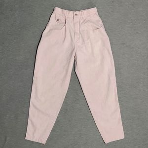 RARE!! Vintage Lee Riders Pastel Baby Pink Denim High Rise Baggy Taper Mom Jeans